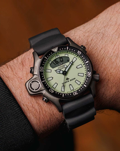 Promaster Aqualand Green Dial Polyurethane Strap JP2007 09W CITIZEN